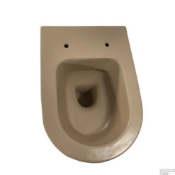 Wandcloset Salenzi Civita 50x35x36.5cm Keramiek Rimless Mat Taupe (incl. Zitting) -Badkamer Thuis wandcloset salenzi civita 50x35x36.5cm keramiek rimless mat beige excl. zitting 3 1