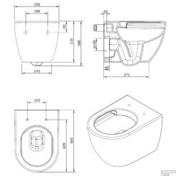 Wandcloset Sanindusa Sanibold 35.5x50.5 Cm Mat Zwart (excl. Zitting) -Badkamer Thuis wandcloset sanindusa sanibold 35.5x50.5 cm mat zwart excl. zitting tech