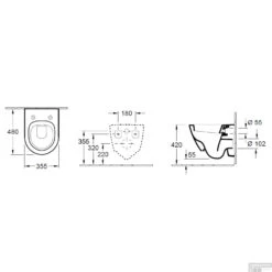 Wandcloset Villeroy & Boch Subway 3.0 37x36x56 Cm Combipack Wit -Badkamer Thuis wandcloset villeroy boch subway 2.0 compact 48 cm tech 1