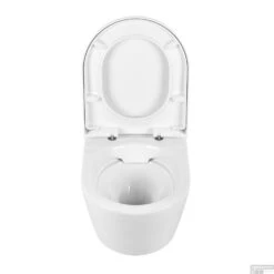 Sanindusa Wandtoilet Urb.y | Randloos | Keramiek | Diepspoel | Wit -Badkamer Thuis wandtoilet sanindusa urb.y rimflush keramiek mat wit open