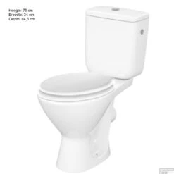 Duoblok Allibert Vito 75x64,5 Cm PK Wit 7 Duoblok Allibert Vito 75x64,5 Cm PK Wit -Badkamer Thuis wc pack allibert vito 75x64 5 cm pk wit tec