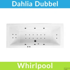 Whirlpool Boss & Wessing Dahlia Jetline 170x75 Cm Dubbel Systeem Black Tin