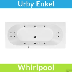 Whirlpool Boss & Wessing Urby Jetline 170x75 Cm Enkel Systeem Black Tin