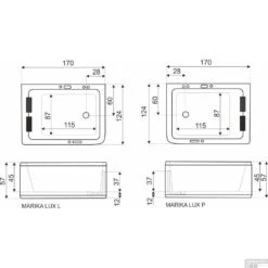 Whirlpool Kerra Marika 170x124x57 Cm Links 2 Persoons 9 Whirlpool Kerra Marika 170x124x57 Cm Links 2 Persoons -Badkamer Thuis whirlpool kerra marika 170x124x57 cm rechts tech 1