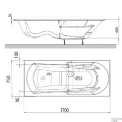 Whirlpoolbad Allibert Namea Essentia 170x75x53 Cm Incl. Poten Wit 9 Whirlpoolbad Allibert Namea Essentia 170x75x53 Cm Incl. Poten Wit -Badkamer Thuis whirlpoolbad allibert moovance essentia 170x75x53 cm incl. poten tec 2