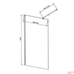 Inloopdouche Sapho Walk-In 90x190 Cm Met Muurprofiel Helder Glas -Badkamer Thuis wi091 inloopdouche sapho walk in 90x190 cm met muurprofiel helder glas tech