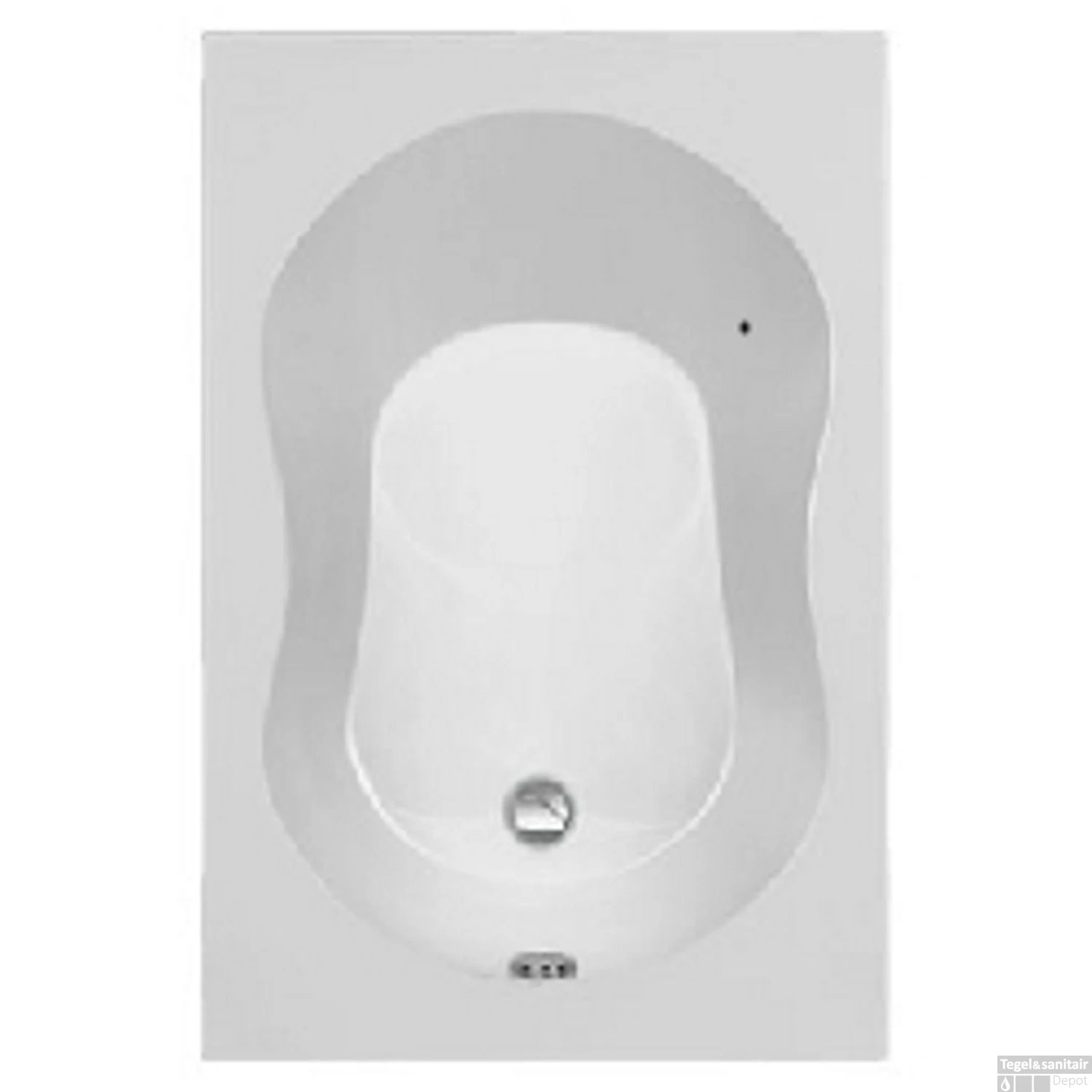 Zitbad Plieger Compact Acryl 120x80x41 Cm Met Poten Wit